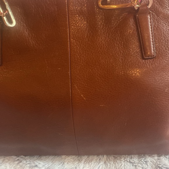 - Coach Brown Leather East West Madison Tote Bag - Picture 6 of 10